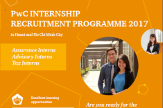 PwC INTERNSHIP RECRUITMENT PROGRAMME 2017